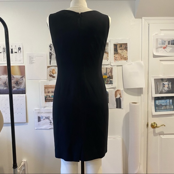 Ann Taylor Black Princess Seam Dress Knee Length - Picture 5 of 7